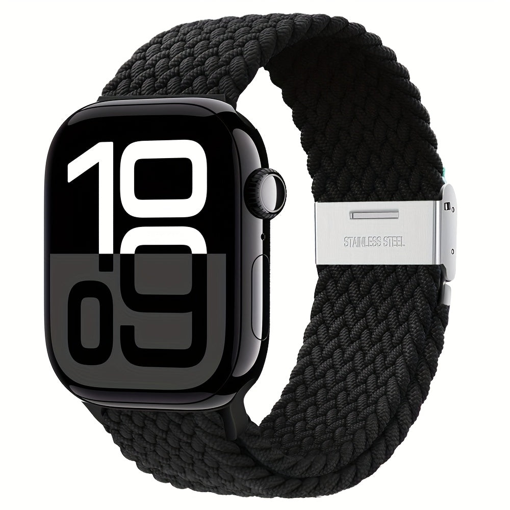 Adjustable Nylon Braided Solo Loop Strap for Apple Watch